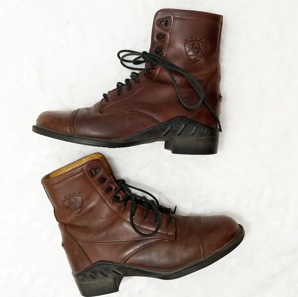 Ariat Shoes - Ariat Lace Up Brown Leather Combat Riding Boots 9